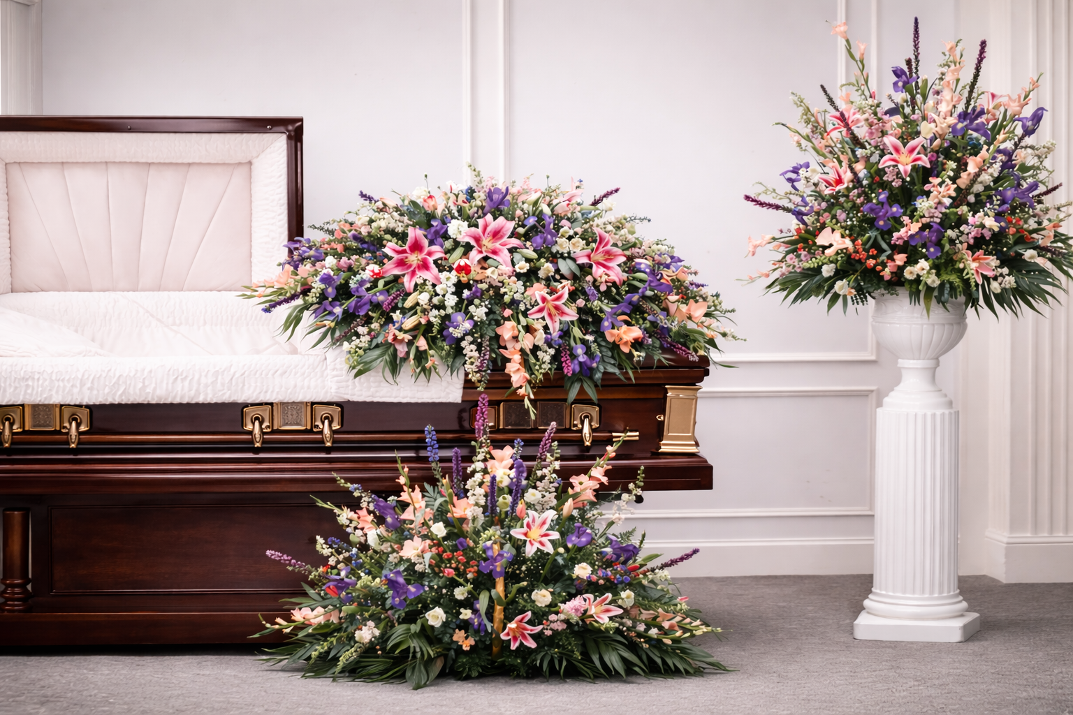 All Rose Funeral Casket Spray — 5Four Funeral Flowers